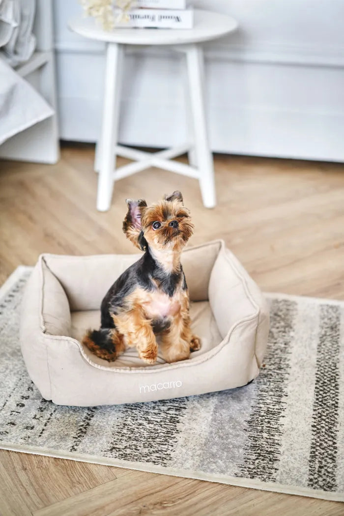macarro Velvet Pet Bed with LATEX Mattress
