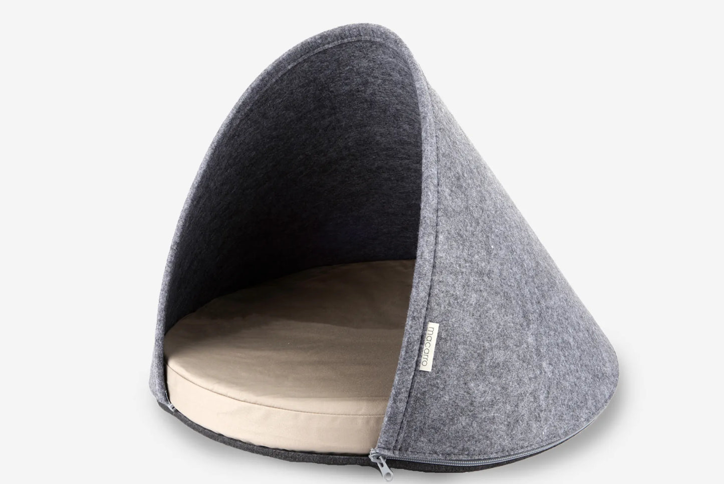 macarro Felted Pet Cave with Latex Mattress