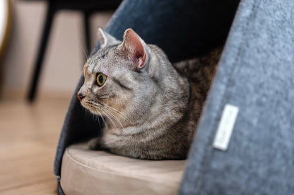 macarro Felted Pet Cave with Latex Mattress